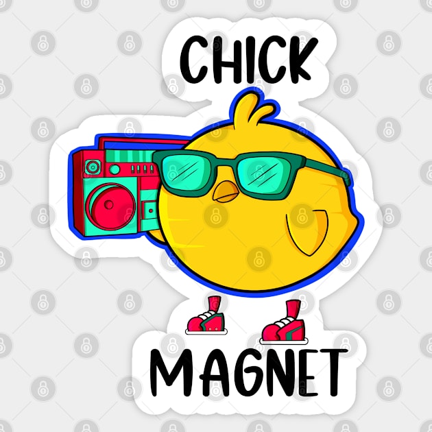 Chick Magnet Sticker by Art by Nabes